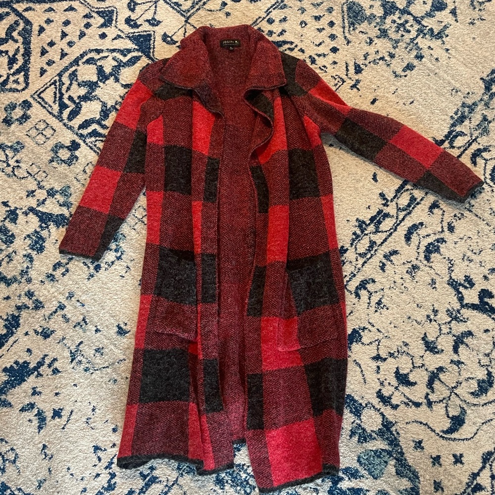 Buffalo Plaid Sweater Cardigan
